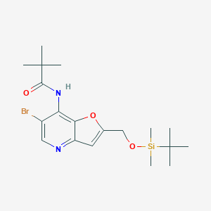 N-(6-Bromo-2-((tert-butyldimethylsilyloxy)methyl)furo[3,2-b]pyridin-7-yl)pivalamideͼƬ