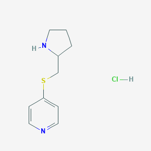 4-(Pyrrolidin-2-ylmethylsulfanyl)-pyridine hydrochlorideͼƬ