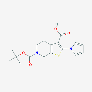 6-(tert-Butoxycarbonyl)-2-(1H-pyrrol-1-yl)-4,5,6,7-tetrahydrothieno[2,3-c]pyridine-3-carboxylic acidͼƬ