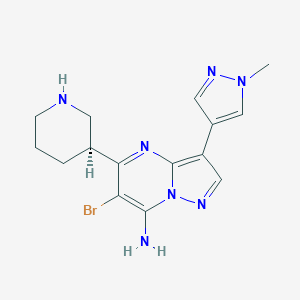 6-Bromo-3-(1-methyl-1H-pyrazol-4-yl)-5-(3S)-3-piperidinylpyrazolo[1,5-a]pyrimidin-7-amineͼƬ