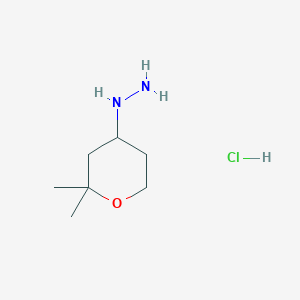 (2,2-dimethyloxan-4-yl)hydrazine hydrochlorideͼƬ