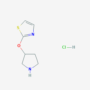 2-(Pyrrolidin-3-yloxy)thiazole hydrochlorideͼƬ