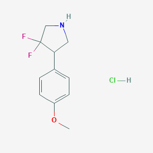 3,3-Difluoro-4-(4-methoxyphenyl)pyrrolidine HydrochlorideͼƬ