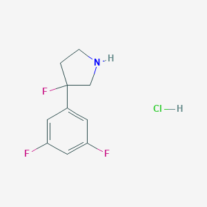 3-(3,5-Difluorophenyl)-3-fluoropyrrolidine hydrochlorideͼƬ