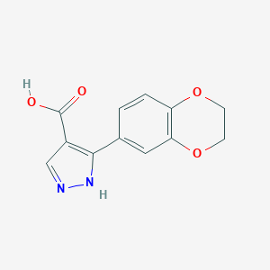 3-(2,3-Dihydro-1,4-benzodioxin-6-yl)-1H-pyrazole-4-carboxylic AcidͼƬ