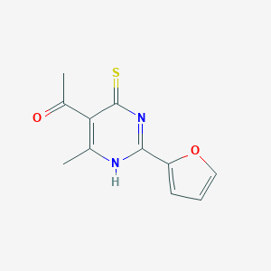 1-[2-(furan-2-yl)-6-methyl-4-sulfanylidene-1,4-dihydropyrimidin-5-yl]ethan-1-oneͼƬ