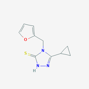 5-cyclopropyl-4-(furan-2-ylmethyl)-4H-1,2,4-triazole-3-thiolͼƬ