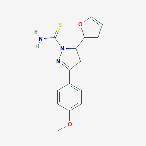 5-(Furan-2-yl)-3-(4-methoxyphenyl)-4,5-dihydro-1H-pyrazole-1-carbothioamideͼƬ