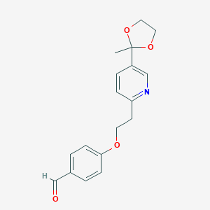 4-[2-(5-(2-Methyl-1,3-dioxolan-2-yl)-2-pyridyl]ethoxy]benzaldehydeͼƬ