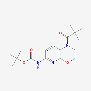 tert-Butyl(1-Pivaloyl-2,3-dihydro-1H-pyrido[2,3-b][1,4]oxazin-6-yl)carbamateͼƬ