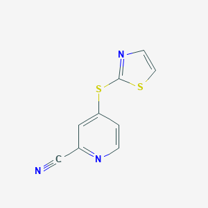 4-(1,3-thiazol-2-ylsulfanyl)pyridine-2-carbonitrileͼƬ