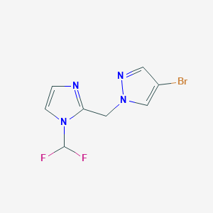 2-[(4-Bromo-1H-pyrazol-1-yl)methyl]-1-(difluoromethyl)-1H-imidazoleͼƬ