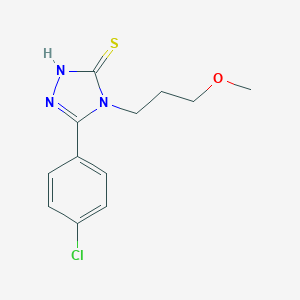 5-(4-Chlorophenyl)-4-(3-methoxypropyl)-4H-1,2,4-triazole-3-thiolͼƬ