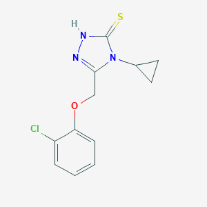 5-(2-Chlorophenoxymethyl)-4-cyclopropyl-4H-1,2,4-triazole-3-thiolͼƬ