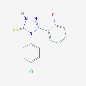 4-(4-Chlorophenyl)-5-(2-fluorophenyl)-4H-1,2,4-triazole-3-thiolͼƬ