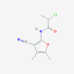 2-chloro-N-(3-cyano-4,5-dimethylfuran-2-yl)propanamideͼƬ