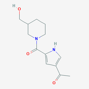 1-{5-[3-(Hydroxymethyl)piperidine-1-carbonyl]-1H-pyrrol-3-yl}ethan-1-oneͼƬ