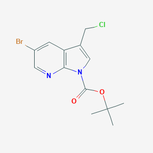 tert-butyl5-bromo-3-(chloromethyl)-1H-pyrrolo[2,3-b]pyridine-1-carboxylateͼƬ