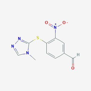 4-[(4-Methyl-4H-1,2,4-triazol-3-yl)sulfanyl]-3-nitrobenzaldehydeͼƬ