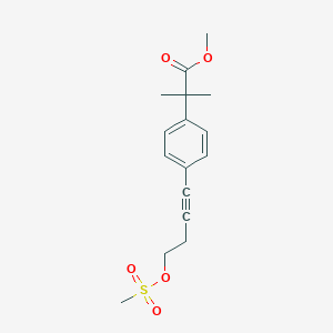 4-[4-(Methanesulfonyloxy)-1-butynyl]-,-di(methyl)benzeneacetic Acid,Methyl EsterͼƬ