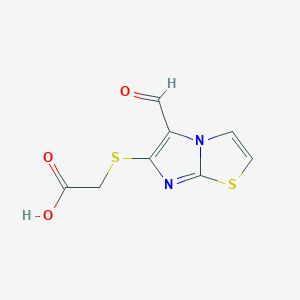 2-({5-Formylimidazo[2,1-b][1,3]thiazol-6-yl}sulfanyl)aceticacidͼƬ