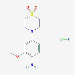 4-(4-Amino-3-methoxyphenyl)-1lambda6-thiomorpholine-1,1-dione HydrochlorideͼƬ