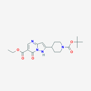 Ethyl 2-(1-(Tert-Butoxycarbonyl)Piperidin-4-Yl)-7-Hydroxypyrazolo[1,5-A]Pyrimidine-6-CarboxylateͼƬ