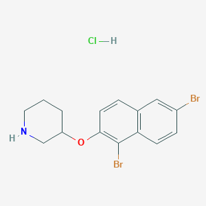 3-[(1,6-Dibromo-2-naphthyl)oxy]piperidinehydrochlorideͼƬ