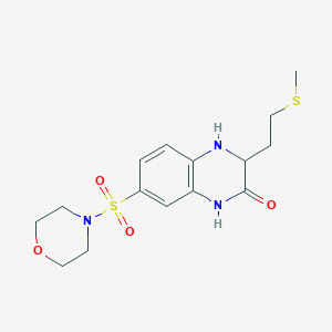 3-[2-(Methylsulfanyl)ethyl]-7-(morpholine-4-sulfonyl)-1,2,3,4-tetrahydroquinoxalin-2-oneͼƬ