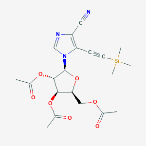 5-(2-(Trimethylsilyl)-1-ethyn-1-yl)-1-(2',3',5'-tri-O-acetyl--D-ribofuranosyl)imidazo-4-carbonitrileͼƬ