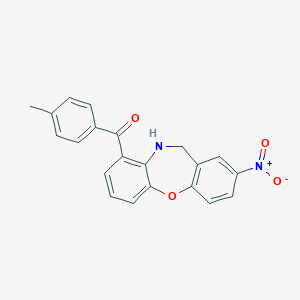 (4-Methylphenyl)(2-nitro-10,11-dihydrodibenzo[b,f][1,4]oxazepin-9-yl)methanoneͼƬ