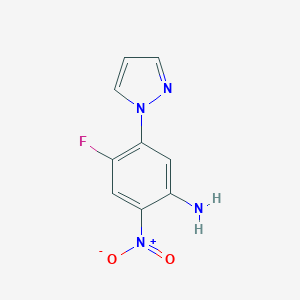 4-Fluoro-2-nitro-5-(1H-pyrazol-1-yl)anilineͼƬ