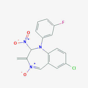 7-Chloro-5-(2-fluorophenyl)-2,3-dihydro-2-(nitromethylene)-1H-1,4-benzodiazepine 4-OxideͼƬ