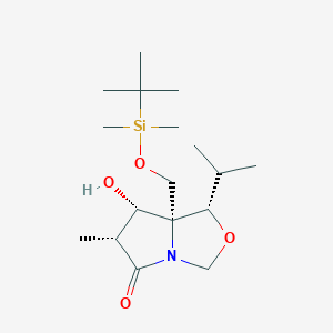 (3R,4S,5S,6S)-1-Aza-5-(t-butyldimethylsilyloxymethyl)-4-hydroxy-6-isopropyl-3-methyl-7-oxabicyclo[3,3,0]-octan-2-oneͼƬ