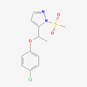 4-Chlorophenyl 1-[1-(methylsulfonyl)-1H-pyrazol-5-yl]ethyl etherͼƬ