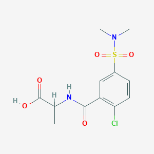 2-{[2-Chloro-5-(dimethylsulfamoyl)phenyl]formamido}propanoic AcidͼƬ