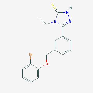 5-[3-(2-Bromo-phenoxymethyl)-phenyl]-4-ethyl-4H-[1,2,4]triazole-3-thiolͼƬ