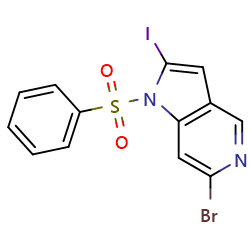 1-(benzenesulfonyl)-6-bromo-2-iodo-1H-pyrrolo[3,2-c]pyridineͼƬ