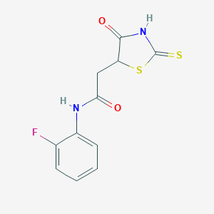 N-(2-Fluorophenyl)-2-(2-mercapto-4-oxo-4,5-dihydro-1,3-thiazol-5-yl)acetamideͼƬ