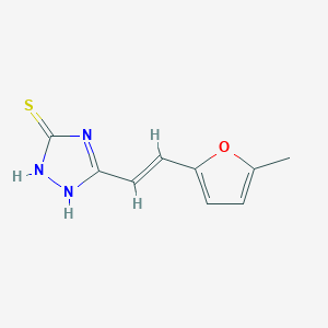 3-[2-(5-methylfuran-2-yl)ethenyl]-4,5-dihydro-1H-1,2,4-triazole-5-thioneͼƬ