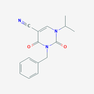 3-Benzyl-1-isopropyl-2,4-dioxo-1,2,3,4-tetrahydropyrimidine-5-carbonitrileͼƬ