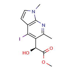 methyl(2S)-2-hydroxy-2-{4-iodo-1,6-dimethyl-1H-pyrrolo[2,3-b]pyridin-5-yl}acetateͼƬ