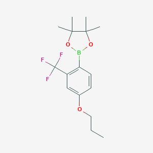 4-Propoxy-2-(trifluoromethyl)phenylboronic acid pinacol esterͼƬ