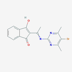 2-{1-[(5-Bromo-4,6-dimethyl-2-pyrimidinyl)amino]ethylidene}-1H-indene-1,3(2H)-dioneͼƬ