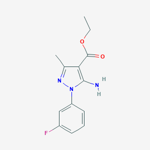 Ethyl 5-amino-1-(3-fluorophenyl)-3-methyl-1H-pyrazole-4-carboxylateͼƬ