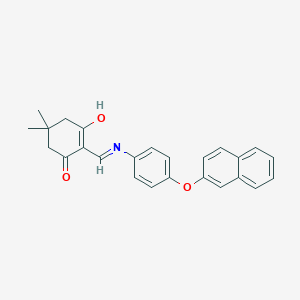 5,5-Dimethyl-2-{[4-(2-naphthyloxy)anilino]methylene}-1,3-cyclohexanedioneͼƬ