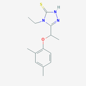 5-[1-(2,4-dimethylphenoxy)ethyl]-4-ethyl-4H-1,2,4-triazole-3-thiolͼƬ