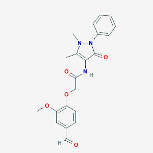 N-(1,5-dimethyl-3-oxo-2-phenyl-2,3-dihydro-1H-pyrazol-4-yl)-2-(4-formyl-2-methoxyphenoxy)acetamideͼƬ