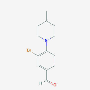 3-Bromo-4-(4-methylpiperidin-1-yl)benzaldehydeͼƬ