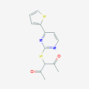 3-{[4-(2-thienyl)-2-pyrimidinyl]sulfanyl}-2,4-pentanedioneͼƬ